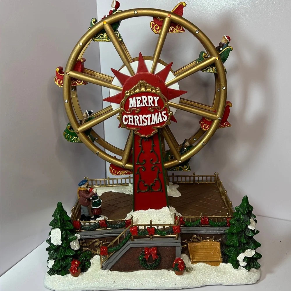 St. Nicholas Square® LED Musical Merry Christmas Ferris Wheel Table Decor